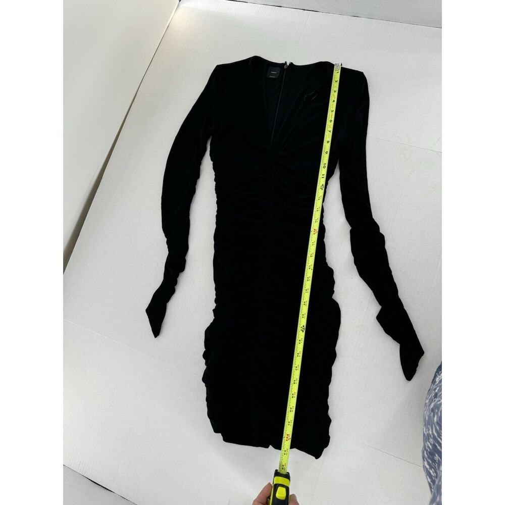 Pinko Dress Sz XS Rouched Party Grunge Holes Black Sexy Cocktail Whimsigoth Emo - Picture 14 of 16